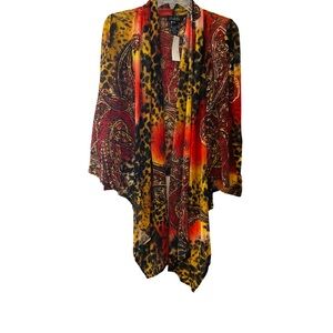 Isabel‎ Multicolor Animal Print Cardigan XS